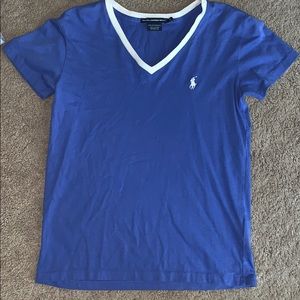 Purple and White Polo Tee Shirt